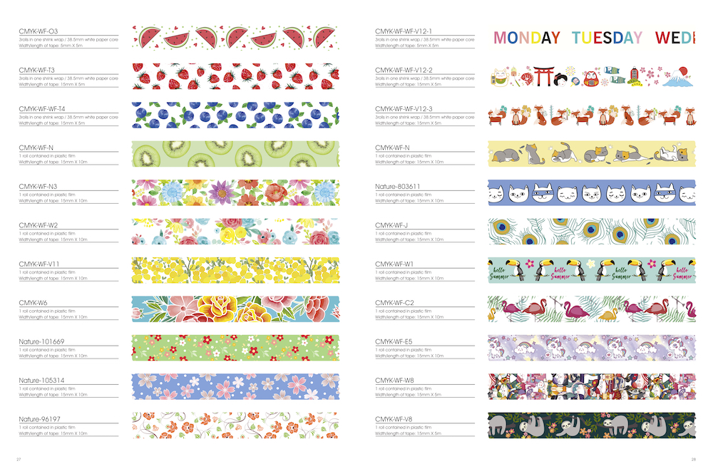 Hot sale washi tape patterns